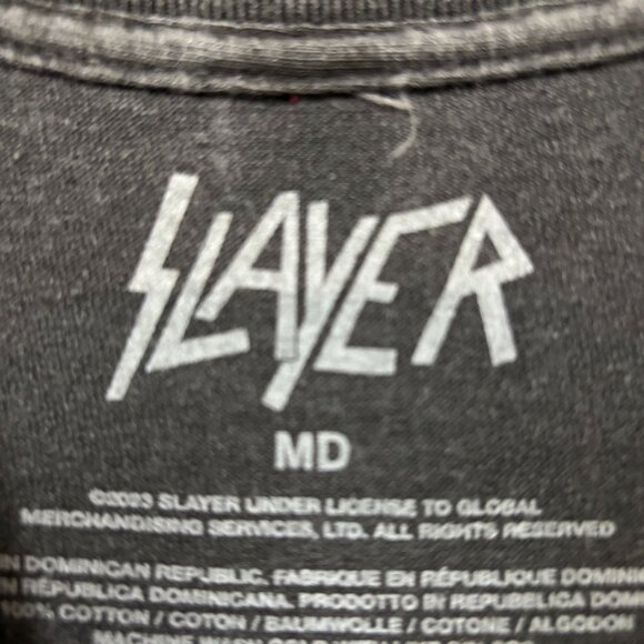 Slayer Skull and Crossbones Thrash Metal Band T-Shirt Size Medium - Picture 4 of 4